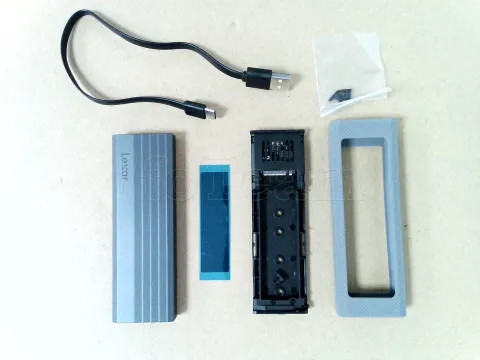 Photo de Boitier externe USB 3.2 Lexar E350 - S-ATA/NVMe M.2 Type 2280 (Argent) - ID 223653