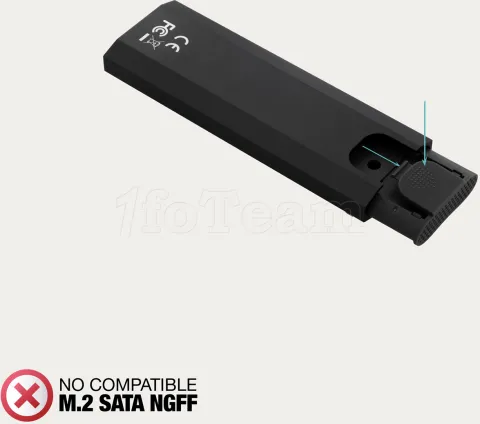 Photo de Boitier externe USB-C 3.1 Tooq BETA - NVMe M.2 Type 2280 (Noir)