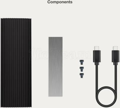 Photo de Boitier externe USB-C 3.1 Tooq Code - NVMe M.2 Type 2280 (Noir)