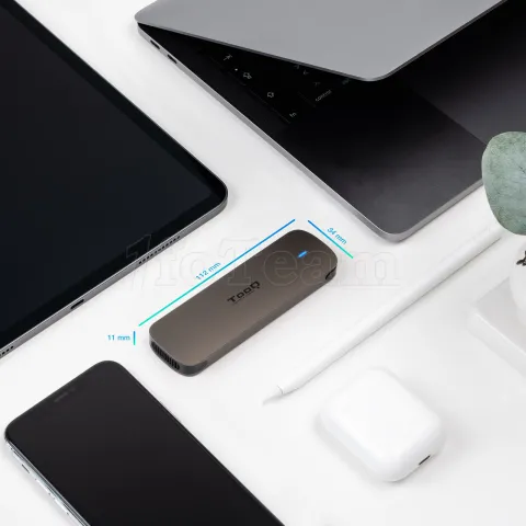 Photo de Boitier externe USB-C 3.1 Tooq TQE-2202 - S-ATA M.2 Type 2280 (Gris)