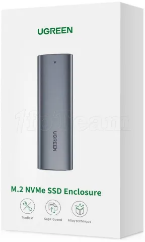 Photo de Boitier externe USB-C 3.1 Ugreen - NVMe M.2 Type 2280 (Gris)
