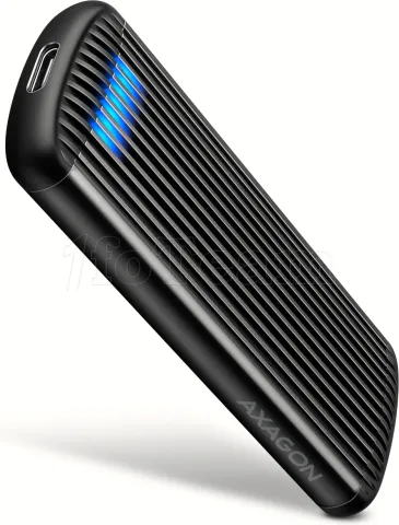 Photo de Boitier externe USB-C 3.2 Axagon EEM2-SC Ribbed - NVMe M.2 Type 2280 (Noir)
