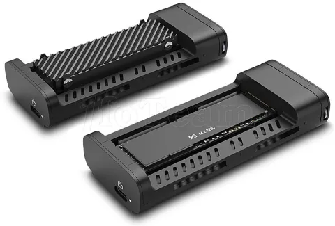 Photo de Boitier externe USB-C 4 Lindy - NVMe M.2 Type 2280 (Gris)