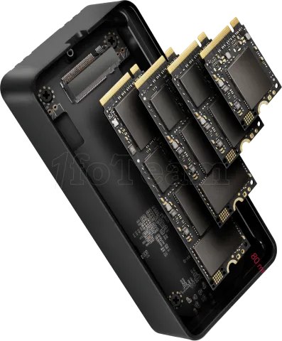 Photo de Boitier externe USB-C 4.0 Axagon EEM2-40G NVMe M.2 Type 2280 (Noir)