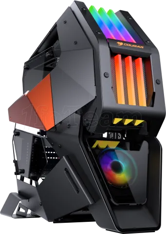 Photo de Boitier Grand Tour ATX Cougar Conquer 2 RGB avec panneaux vitrés (Noir/Orange)