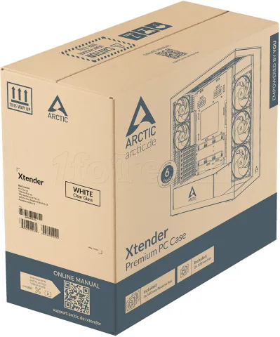 Photo de Boitier Grand-Tour E-ATX Arctic Xtender VG RGB avec panneaux vitrés (Blanc)
