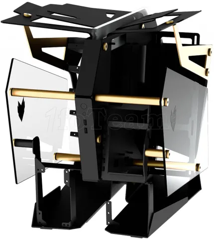 Photo de Boitier Grand Tour E-ATX FSP T-Wings CMT710 avec panneaux vitrés (Noir/Or)