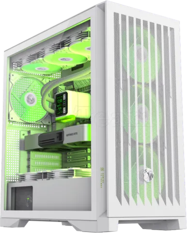 Photo de Boitier Grand Tour E-ATX Gamemax Leader 2 RGB avec panneau vitré (Blanc)