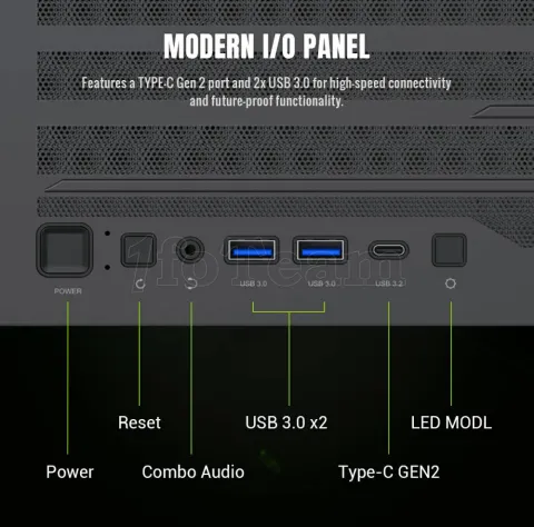 Photo de Boitier Grand Tour E-ATX Gamemax Leader 2 RGB avec panneau vitré (noir)