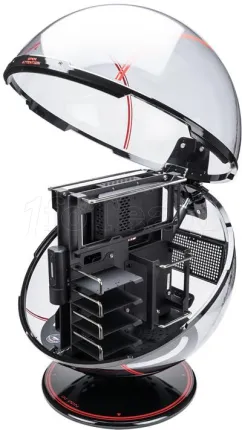 Photo de Boitier Grand Tour E-ATX In Win Winbot avec panneaux vitrés (Noir/Rouge)