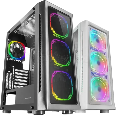 Photo de Boitier Grand Tour E-ATX Mars Gaming MC-Neo RGB avec panneau vitré (Noir)