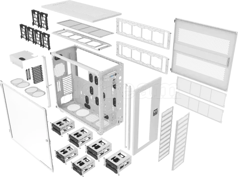 Photo de Boitier Grand Tour E-ATX Thermaltake AX700 avec panneau vitré (Blanc)