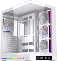 Photo de Boitier Grand Tour E-ATX Xigmatek Cloud Digital avec panneaux vitrés (Blanc)