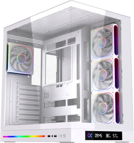 Photo de Boitier Grand Tour E-ATX Xigmatek Cloud Digital avec panneaux vitrés (Blanc)
