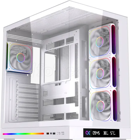 Photo de Boitier Grand Tour E-ATX Xigmatek Cloud Digital avec panneaux vitrés (Blanc)