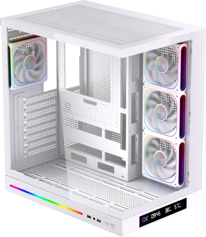 Photo de Boitier Grand Tour E-ATX Xigmatek Cloud Digital avec panneaux vitrés (Blanc)