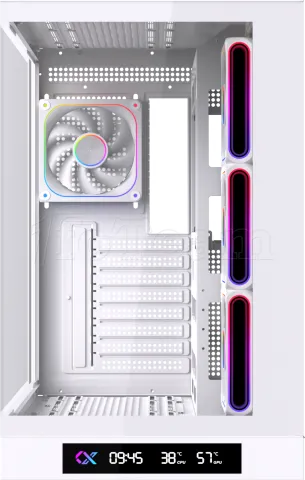 Photo de Boitier Grand Tour E-ATX Xigmatek Cloud Digital avec panneaux vitrés (Blanc)