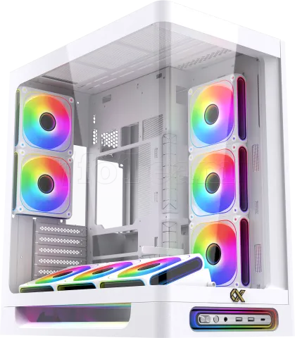 Photo de Boitier Grand-Tour E-ATX Xigmatek Heaven Air RGB avec panneaux vitrés (Blanc)