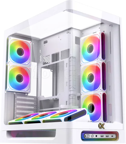 Photo de Boitier Grand-Tour E-ATX Xigmatek Heaven RGB avec panneaux vitrés (Blanc)