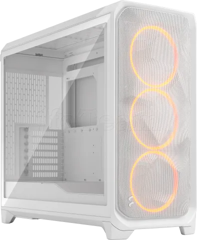 Photo de Boitier Grand Tour EE-ATX Fractal Design Meshify 3 XL RGB avec panneau vitré (Blanc)