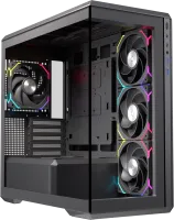 Photo de Boitier Micro ATX ATX Einarex ZM800 RGB avec panneaux vitrés (Noir)