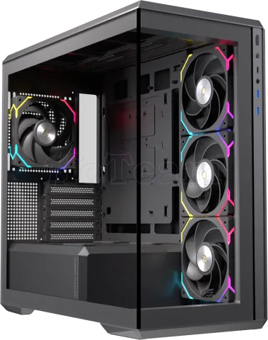 Photo de Boitier Micro ATX ATX Einarex ZM800 RGB avec panneaux vitrés (Noir)