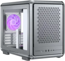 Photo de Boitier  Micro ATX  Cooler Master MasterFrame 400 Mesh avec panneau vitré (Argent)