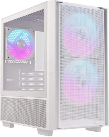 Photo de Boitier Micro ATX Einarex PM150 RGB avec panneau vitré (Blanc)