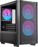 Photo de Boitier Micro ATX Einarex PM150 RGB avec panneau vitré (Noir)