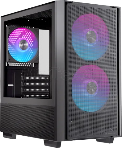 Photo de Boitier Micro ATX Einarex PM150 RGB avec panneau vitré (Noir)