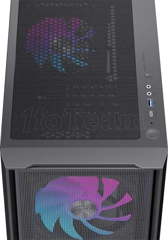 Photo de Boitier Micro ATX Einarex PM150 RGB avec panneau vitré (Noir)