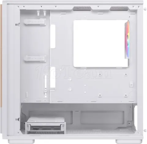 Photo de Boitier Micro ATX Einarex PM400 RGB avec panneau vitré (Blanc)