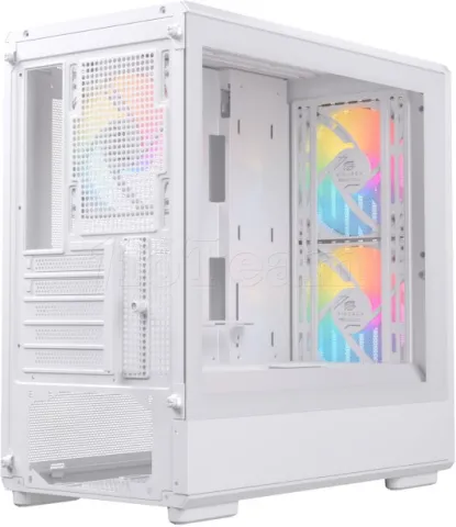 Photo de Boitier Micro ATX Einarex PM400 RGB avec panneau vitré (Blanc)