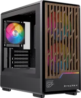 Photo de Boitier Micro ATX Einarex PM400 RGB avec panneau vitré (Noir)