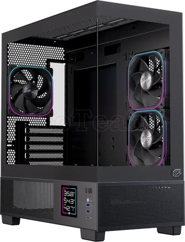 Photo de Boitier Micro ATX Einarex SM501D RGB avec panneaux vitrés (Noir)