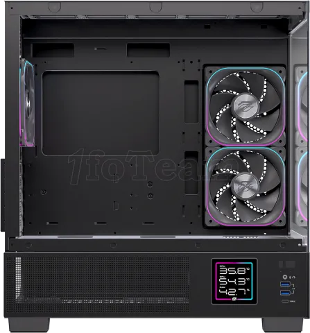 Photo de Boitier Micro ATX Einarex SM501D RGB avec panneaux vitrés (Noir)