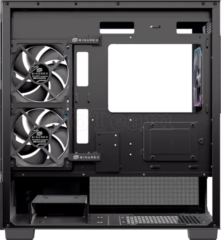 Photo de Boitier Micro ATX Einarex SM501D RGB avec panneaux vitrés (Noir)