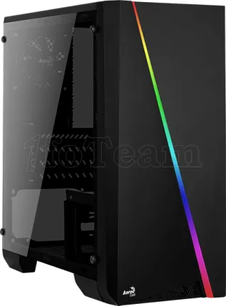 Photo de Boitier Micro Tour ATX AeroCool Cylon Mini-G RGB avec panneau vitré (Noir)