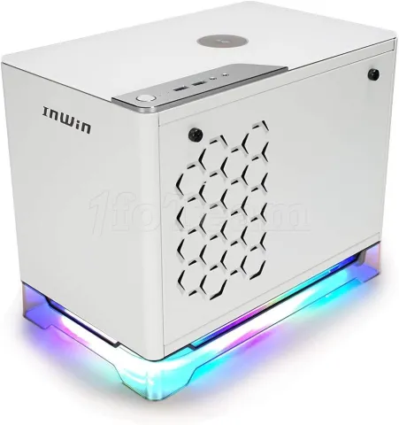 Photo de Boitier Mini ITX InWin A1 Plus RGB + alimentation 650W (Blanc)