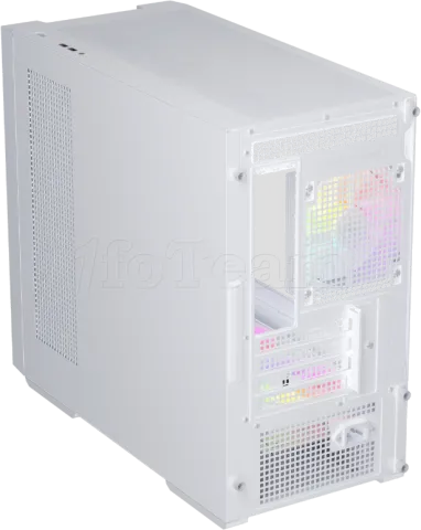 Photo de Boitier Mini Tour Micro ATX 1stPlayer AU6 ARGB avec panneaux vitrés (Blanc)