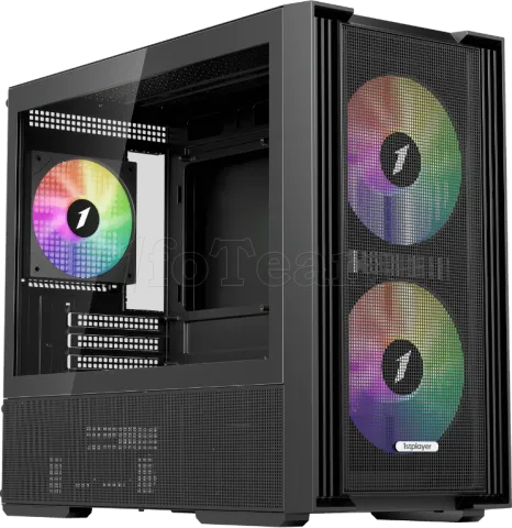 Photo de Boitier Mini Tour Micro ATX 1stPlayer AU6 ARGB avec panneaux vitrés (Noir)