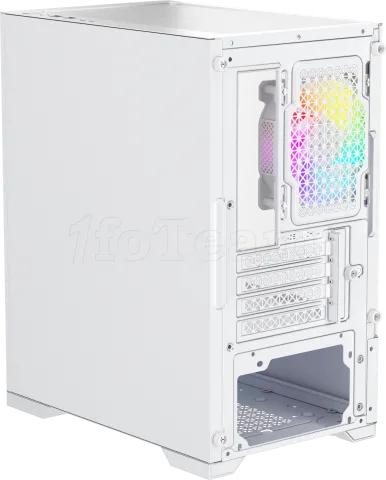 Photo de Boitier Mini Tour Micro ATX 1stPlayer Go2 RGB avec panneau vitré (Blanc)