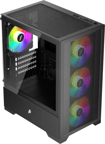 Photo de Boitier Mini Tour Micro ATX 1stPlayer Go2 RGB avec panneau vitré (Noir)