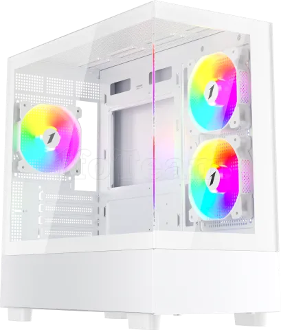 Photo de Boitier Mini Tour Micro ATX 1stPlayer Mi5 RGB avec panneaux vitrés (Blanc)