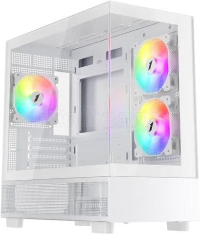 Photo de Boitier Mini Tour Micro ATX 1stPlayer Mi5 RGB avec panneaux vitrés (Blanc)