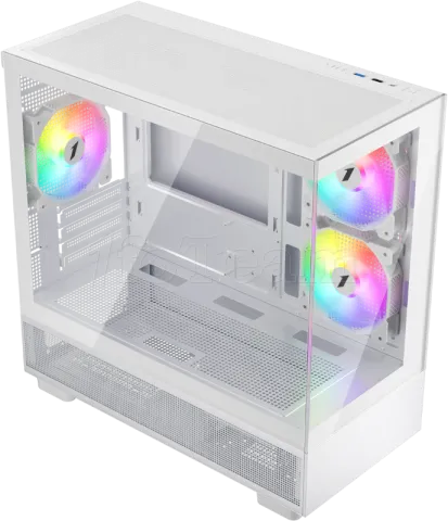 Photo de Boitier Mini Tour Micro ATX 1stPlayer Mi5 RGB avec panneaux vitrés (Blanc)