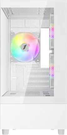 Photo de Boitier Mini Tour Micro ATX 1stPlayer Mi5 RGB avec panneaux vitrés (Blanc)