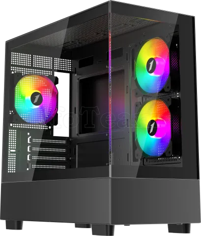 Photo de Boitier Mini Tour Micro ATX 1stPlayer Mi5 RGB avec panneaux vitrés (Noir)