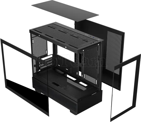 Photo de Boitier Mini Tour Micro ATX 1stPlayer Mi5 RGB avec panneaux vitrés (Noir)