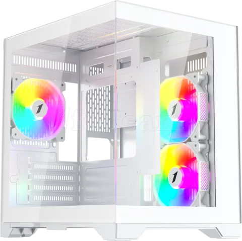 Photo de Boitier Mini Tour Micro ATX 1stPlayer MV5 RGB avec panneaux vitrés (Blanc)